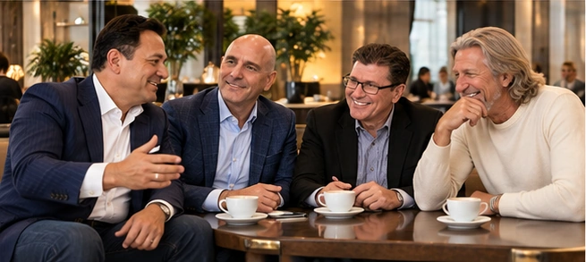 GLOBARA founders connecting over coffee